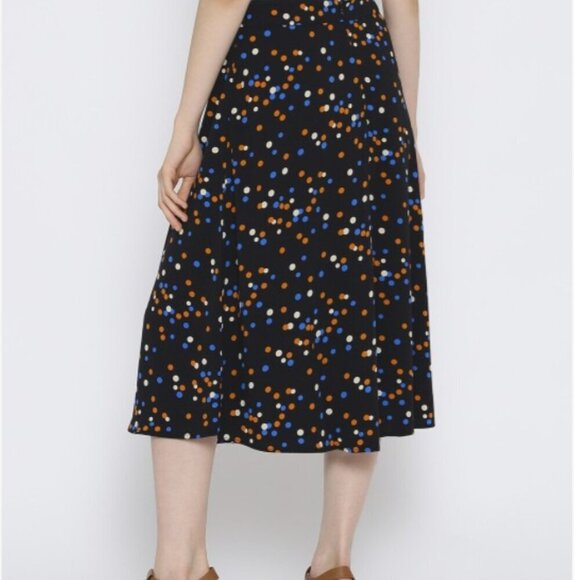 NWT Multi Color Polka Dots Mdi Skirt  A Line Size XL Forever 21 Casual Coquette - Picture 12 of 13